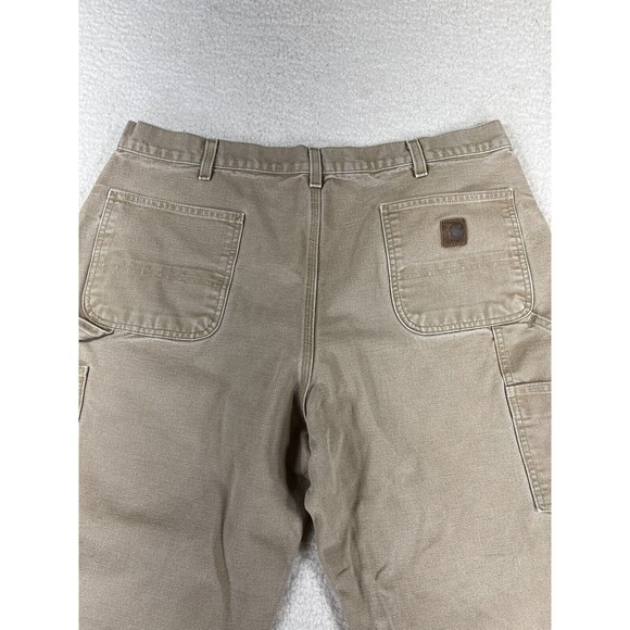 Carhartt B11 CML‎ Dungaree Fit Men's Size 40 Brown Work Wear Heavy Duty Pants - Picture 4 of 8